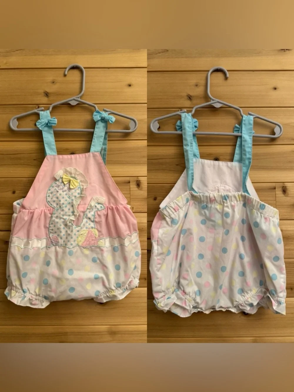 Vintage Bundle 90’s 12-18M Floral Coquette Colorful Romper Bow Frilly Pink